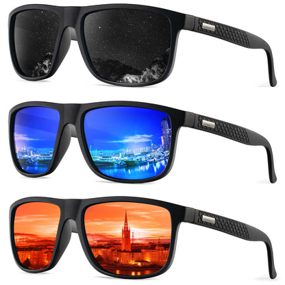 KALIYADI Polarized Sunglasses for Men, Lightweight Sun Glasses with UV Protection for Driving Fishing Golf