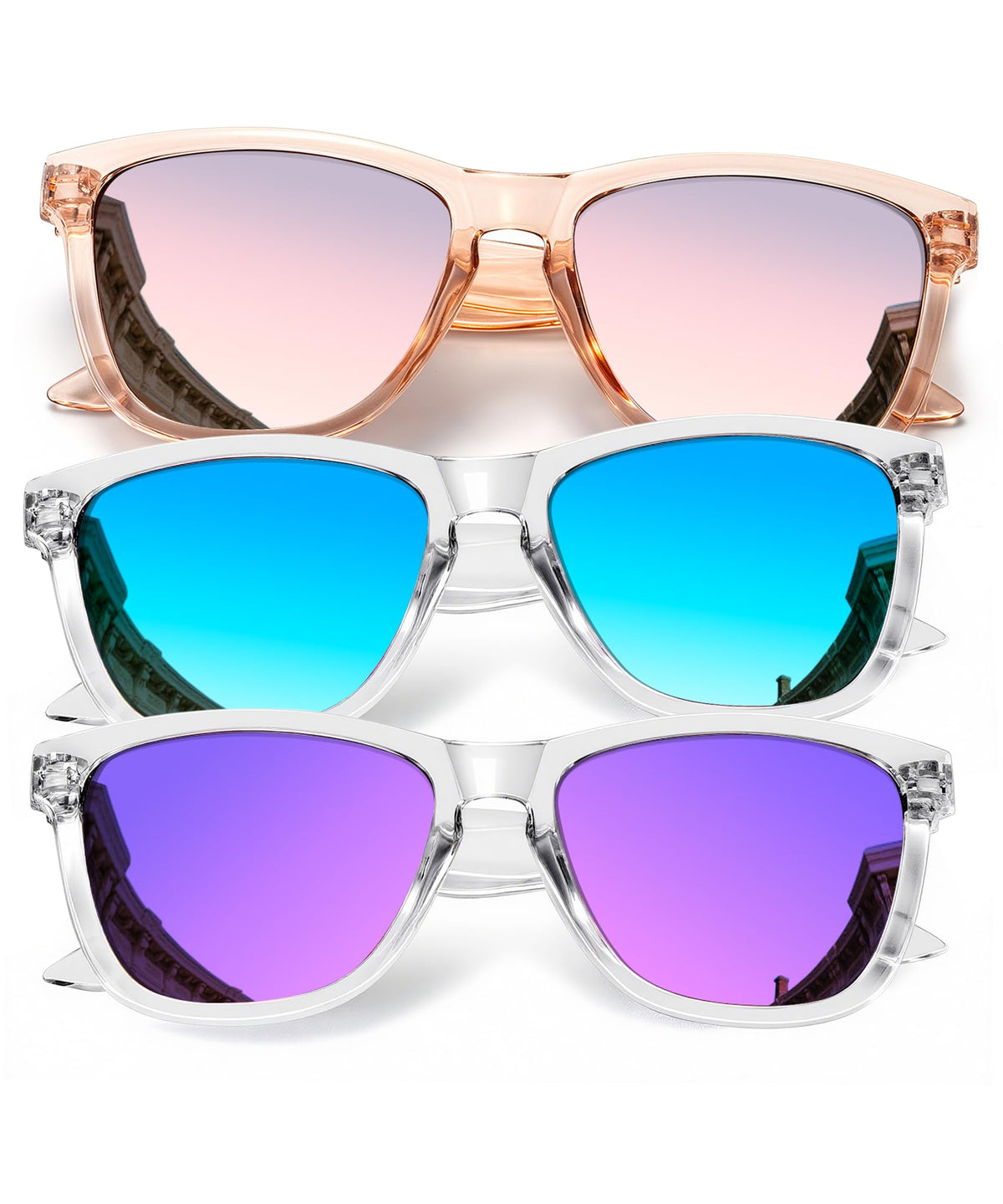KALIYADI Womens-Sunglasses Polarized Sunglasses-Womens Trendy: Retro Sun Glasses with UV Protection for Travel Driving