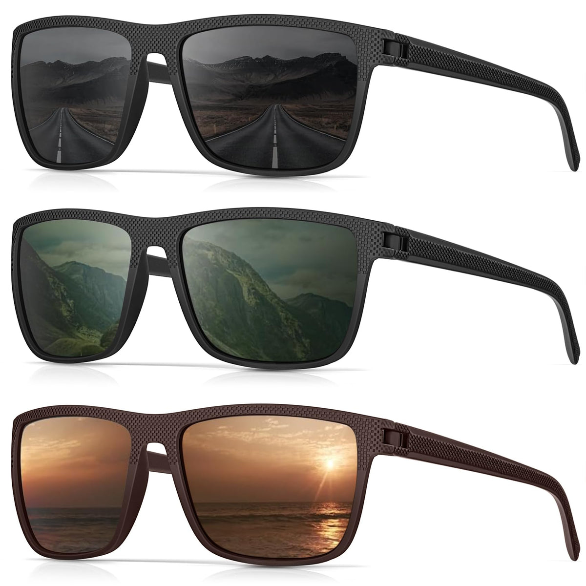 Sunglasses-Men Polarized Mens Sunglasses: Classic Women Sun Glasses UV Protection for Fishing Driving Golf