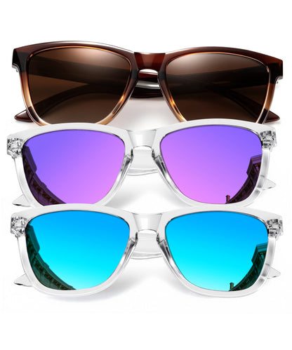 KALIYADI Womens-Sunglasses Polarized Sunglasses-Womens Trendy: Retro Sun Glasses with UV Protection for Travel Driving