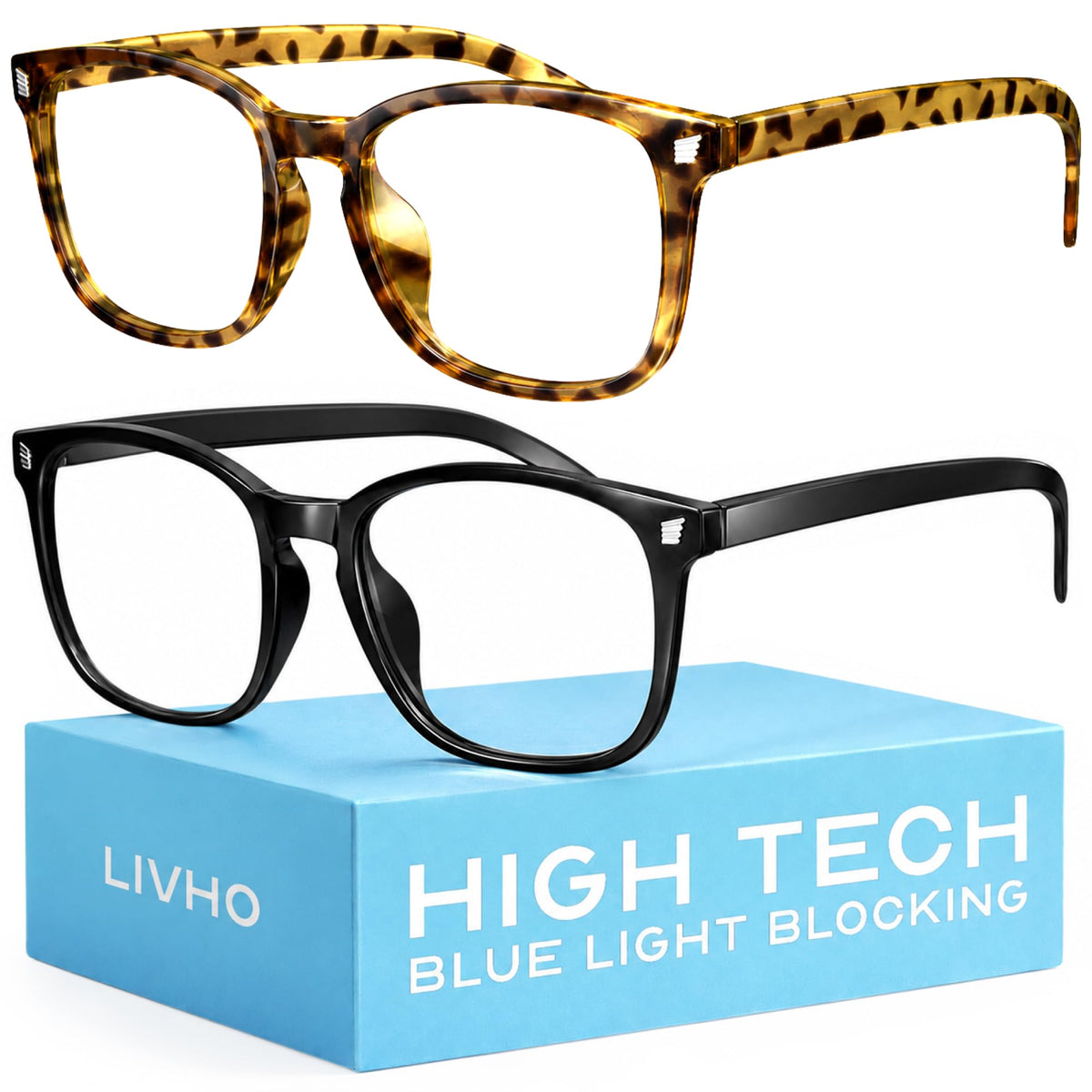 livho High Tech Blue Light Blocking Gaming Glasses - Red Lenses
