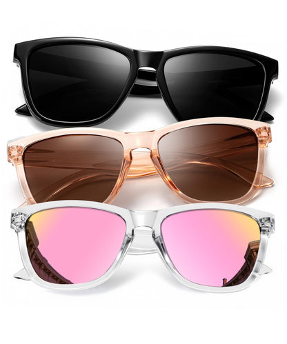 KALIYADI Womens-Sunglasses Polarized Sunglasses-Womens Trendy: Retro Sun Glasses with UV Protection for Travel Driving
