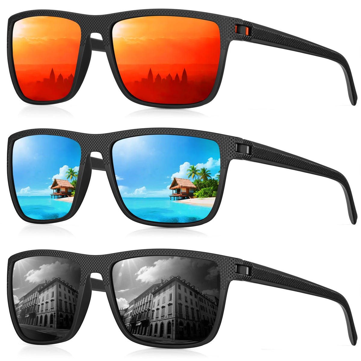 Sunglasses-Men Polarized Mens Sunglasses: Classic Women Sun Glasses UV Protection for Fishing Driving Golf