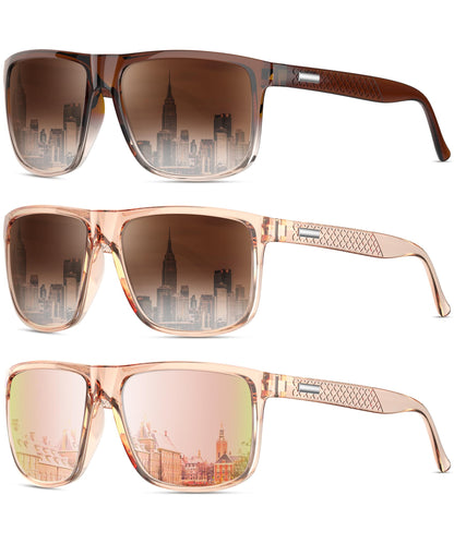 KALIYADI Polarized Sunglasses for Men, Lightweight Sun Glasses with UV Protection for Driving Fishing Golf
