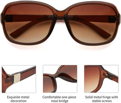 Madison Avenue 2 Pack Classic Vintage Sunglasses for Women, Fashion Sun Glasses with UV400 Protection