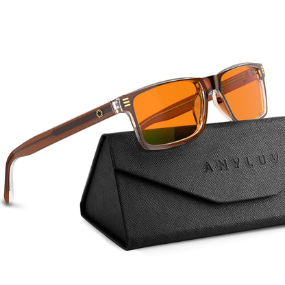 ANYLUV Blue Light Glasses for Sleep, 99.9% Blue Green Light Blocking with Red Lens, Blue Light Glasses