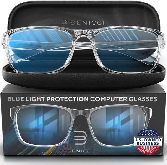 Clear Blue Light Glasses for Women and Men, Computer and Screen Glasses