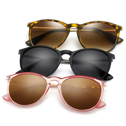 SUNGAIT Premium Vintage Round Sunglasses for Women Men Classic Retro Style