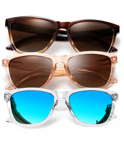 KALIYADI Womens-Sunglasses Polarized Sunglasses-Womens Trendy: Retro Sun Glasses with UV Protection for Travel Driving