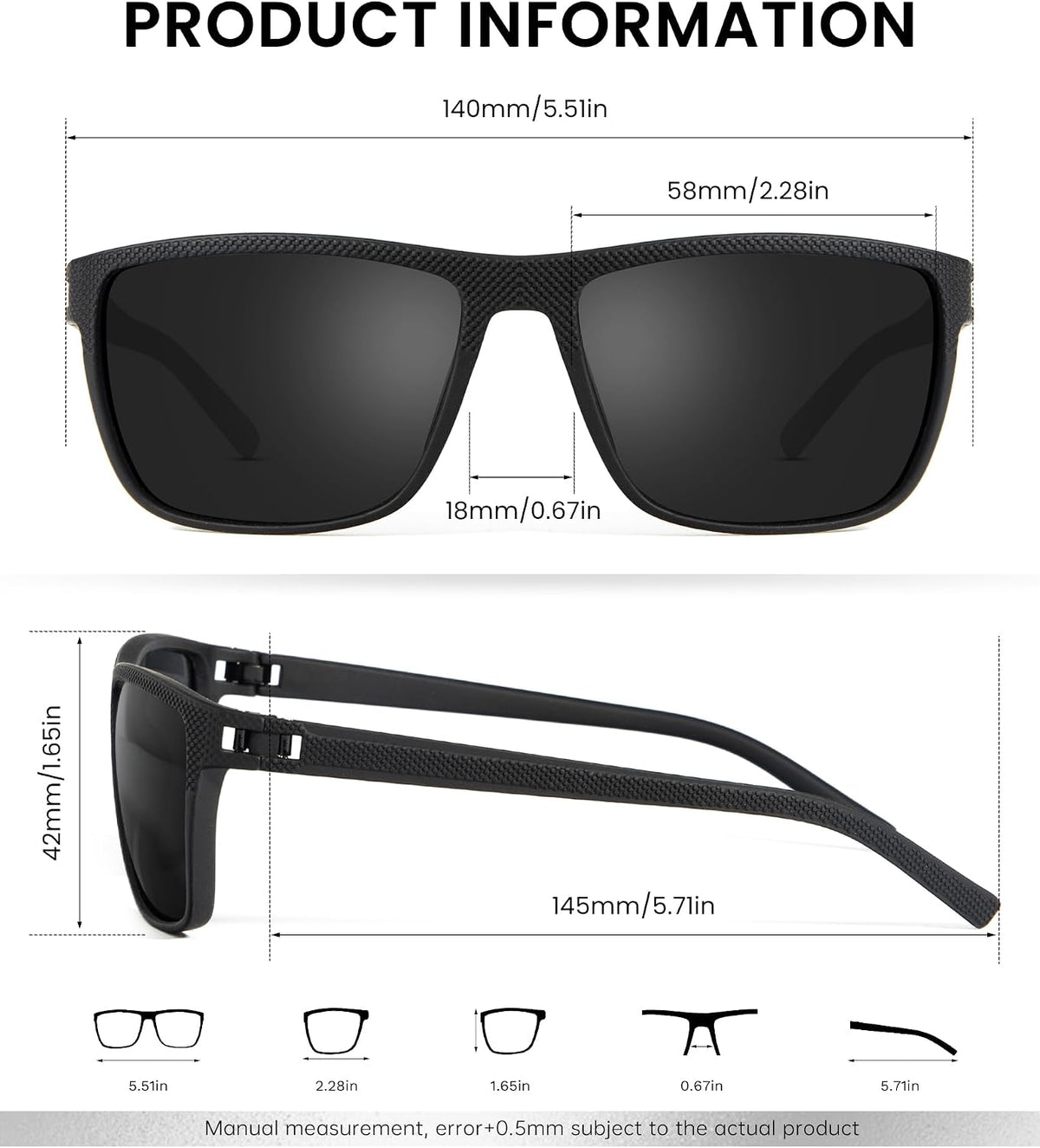 Sunglasses-Men Polarized Mens Sunglasses: Classic Women Sun Glasses UV Protection for Fishing Driving Golf