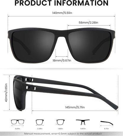 Sunglasses-Men Polarized Mens Sunglasses: Classic Women Sun Glasses UV Protection for Fishing Driving Golf