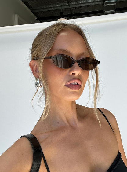 GUVIVI Retro Oval Sunglasses for Women 90s Cat Eye Shades UV protection