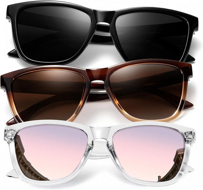 KALIYADI Womens-Sunglasses Polarized Sunglasses-Womens Trendy: Retro Sun Glasses with UV Protection for Travel Driving