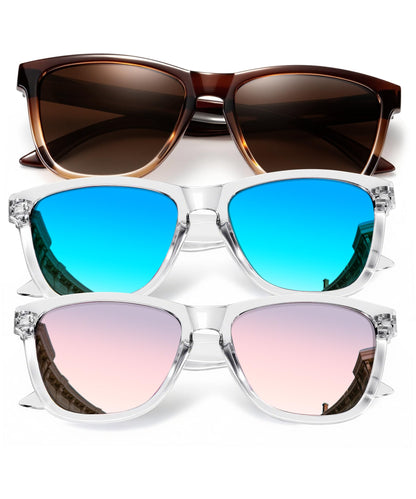 KALIYADI Womens-Sunglasses Polarized Sunglasses-Womens Trendy: Retro Sun Glasses with UV Protection for Travel Driving