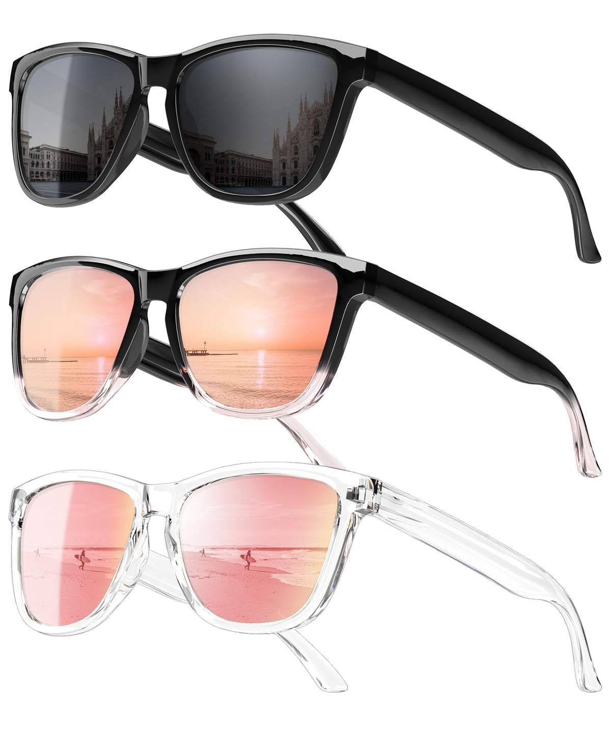 Sunglasses-women Polarized Sunglasses-womens: Trendy Sun Glasses polarized UV400 Protection Fashion Sun glasses