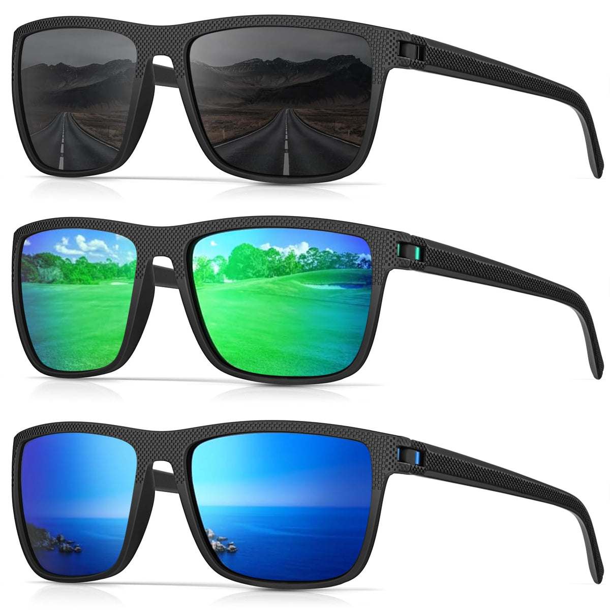 Sunglasses-Men Polarized Mens Sunglasses: Classic Women Sun Glasses UV Protection for Fishing Driving Golf