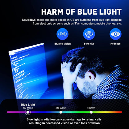 Blue Light Blocking Glasses Anti Eyestrain Computer Gaming Glasses