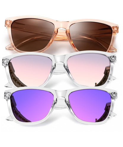 KALIYADI Womens-Sunglasses Polarized Sunglasses-Womens Trendy: Retro Sun Glasses with UV Protection for Travel Driving