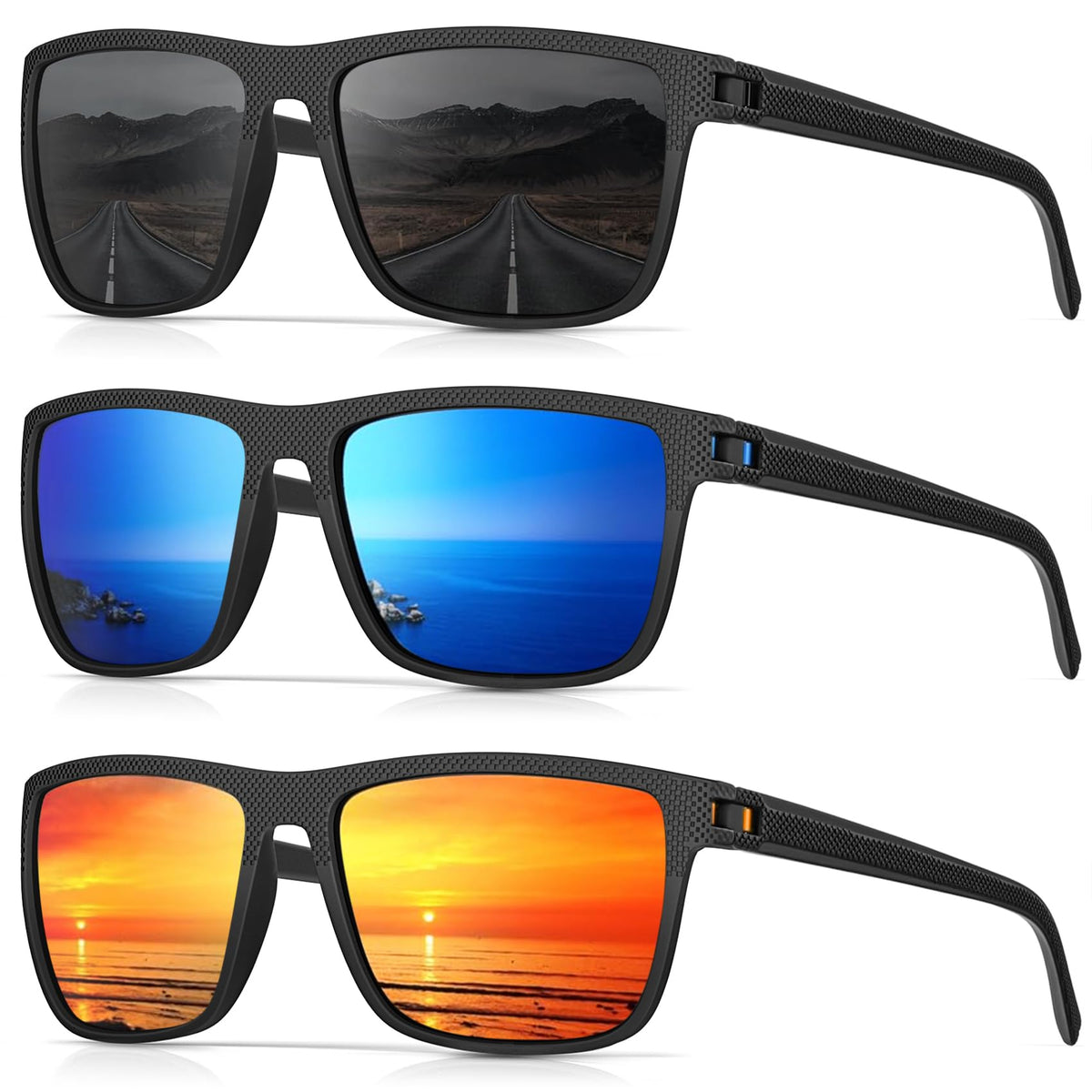 Sunglasses-Men Polarized Mens Sunglasses: Classic Women Sun Glasses UV Protection for Fishing Driving Golf
