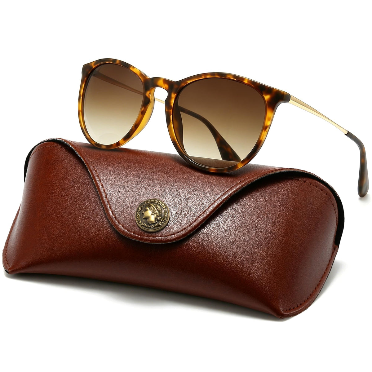 SUNGAIT Premium Vintage Round Sunglasses for Women Men Classic Retro Style