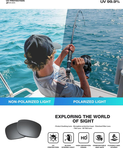 RIVBOS Polarized Sports Sunglasses UV400 for Driving Cycling Fishing RB831