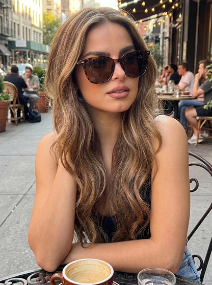 FIMILU 2 Packs Sunglasses for Women Polarized UV400 Protection Lens Big Frame Fashion Glasses Trendy Stylish Shade