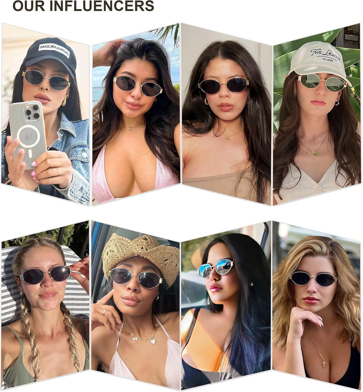 SOJOS Retro Oval Sunglasses for Women Trendy Classic 80s 90s Shades SJ1256