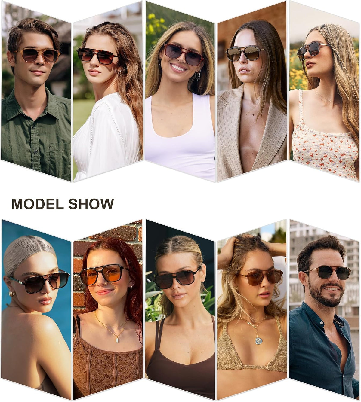 SOJOS Retro Aviator Sunglasses Womens Mens,Trendy Rectangle Shades SJ2202