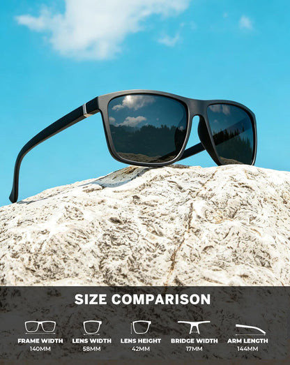 KALIYADI Polarized Sunglasses for Men and Women, Mens Sun Glasses with UV Protection for Driving Fishing Golf (3 Packs)