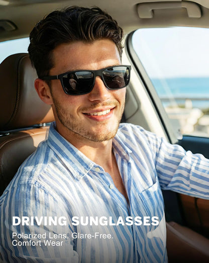 KALIYADI Polarized Sunglasses for Men and Women, Mens Sun Glasses with UV Protection for Driving Fishing Golf (3 Packs)