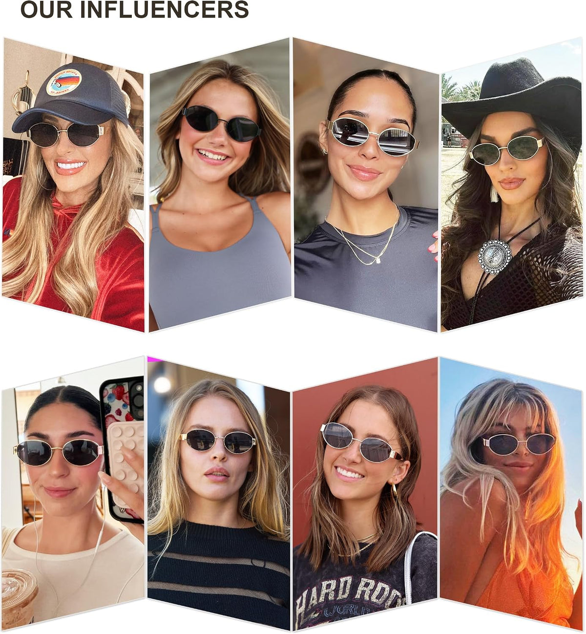 SOJOS Retro Oval Sunglasses for Women Trendy Classic 80s 90s Shades SJ1256