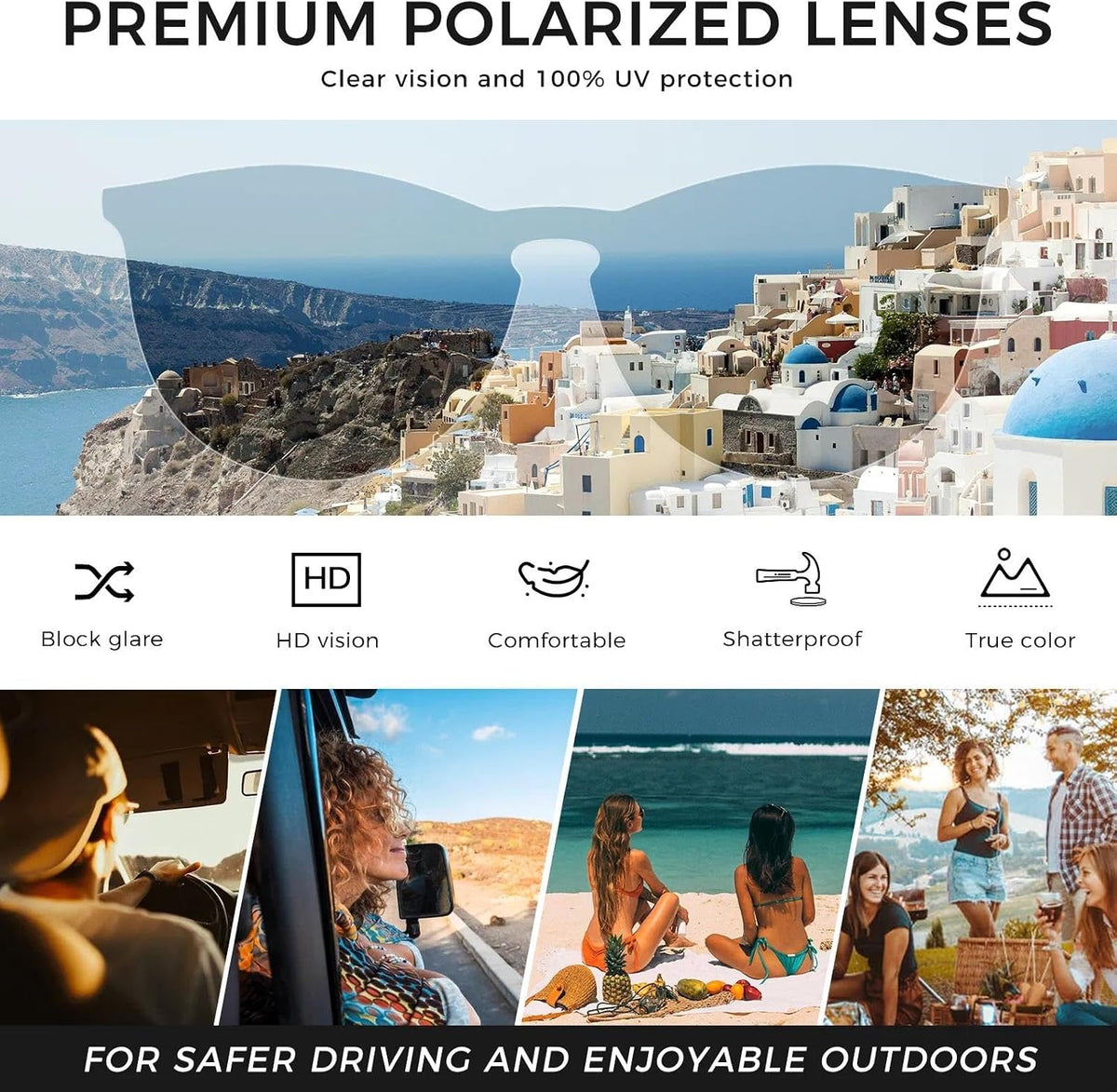 SUNGAIT Premium Vintage Round Sunglasses for Women Men Classic Retro Style