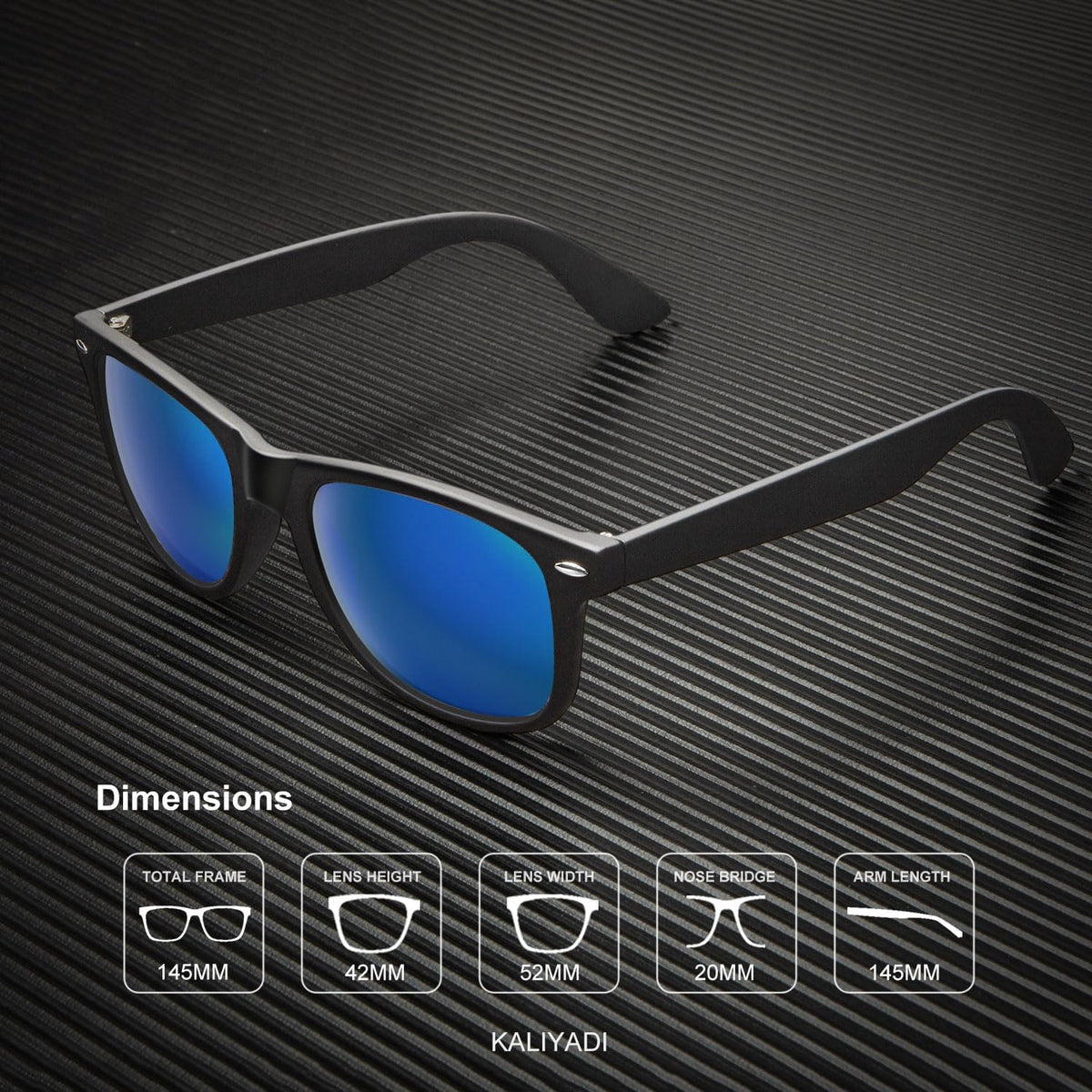 KALIYADI Polarized Sunglasses for Men and Women Matte Finish Sun glasses Color Mirror Lens UV Blocking (3 Pack)